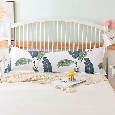 07 Хлопок саржа две подушки Чехол 1,2 m 1,5 m 1,8 m домашнее постельное белье печать длинная наволочка#233 T - Цвет: 07