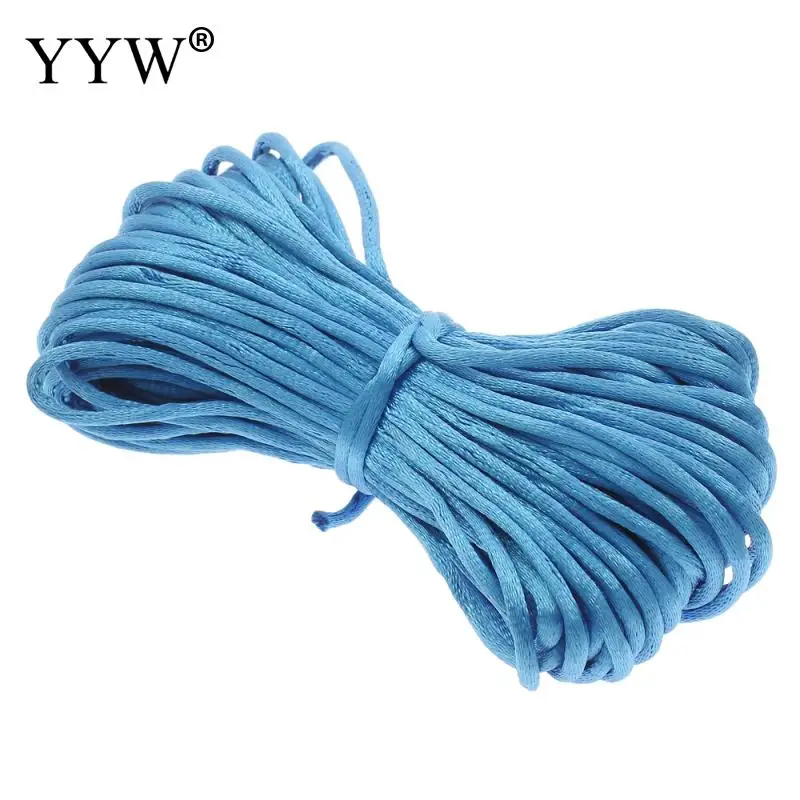 

YYW 3mm 20m Length Colorful Wholesale Designer Jewelry Nylon Cord Chinese Knotting Silk Silky Beading Braided String Thread DIY