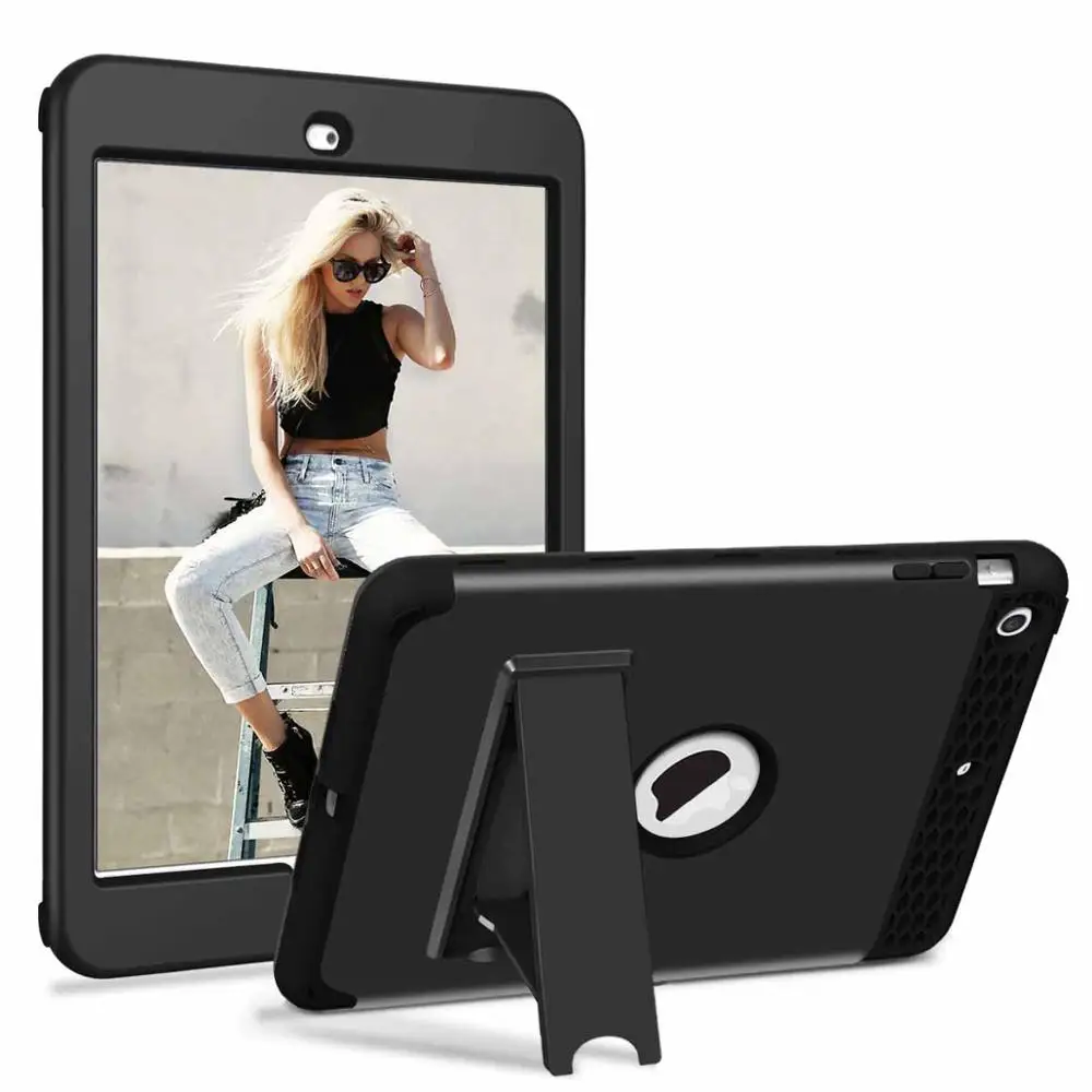 black Противоударный чехол для iPad Pro 10,5 Funda Heavy Duty PC Armor Defender защитный с выдвижной ножкой чехол для iPad Air 3 10,5 чехлы - Цвет: black