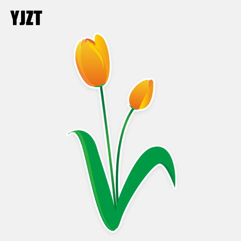 YJZT 7 2*13 3 см цветные цветы Тюльпан Декор Автомобильные наклейки бампер окна