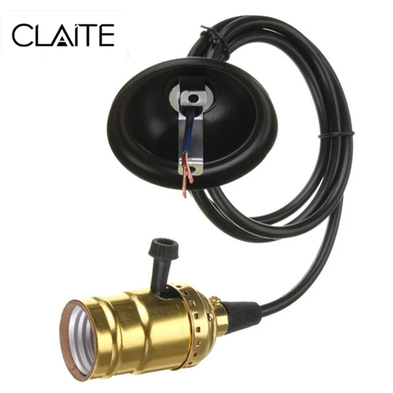 CLAITE 40 60 Вт E27 винтажный Ретро держатель лампы edison подвесной светильник адаптер
