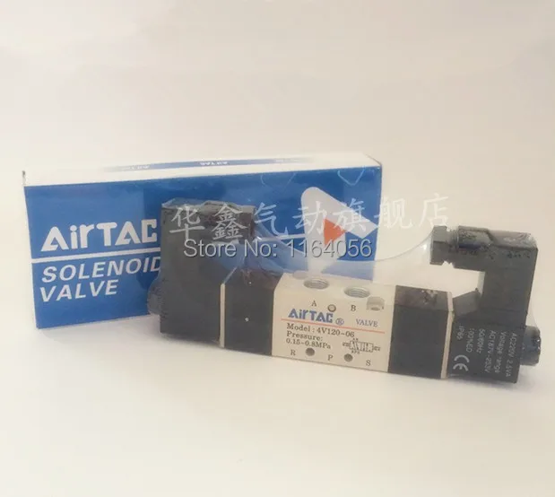 

1x 4V120-06 5Ports2Position Double Solenoid Pneumatic Air Valve 1/8" BSPT AC 110V