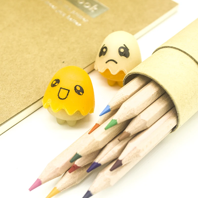 Trochilus 3Pcs luminous egg erasers cute rubber school supplies for children kawaii office stationery creative eraser girl | Канцтовары