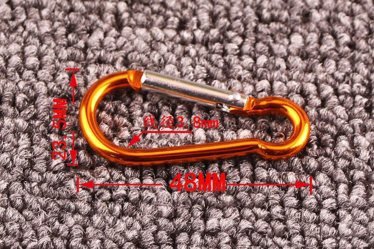 Meetee 5pcs 23.5X48mm Metal Buckle Outdoor Keychain Sanp Hook DIY Gourd Shape Aluminum Alloy Aquarius Clasp Boarding Accessory | Дом и сад