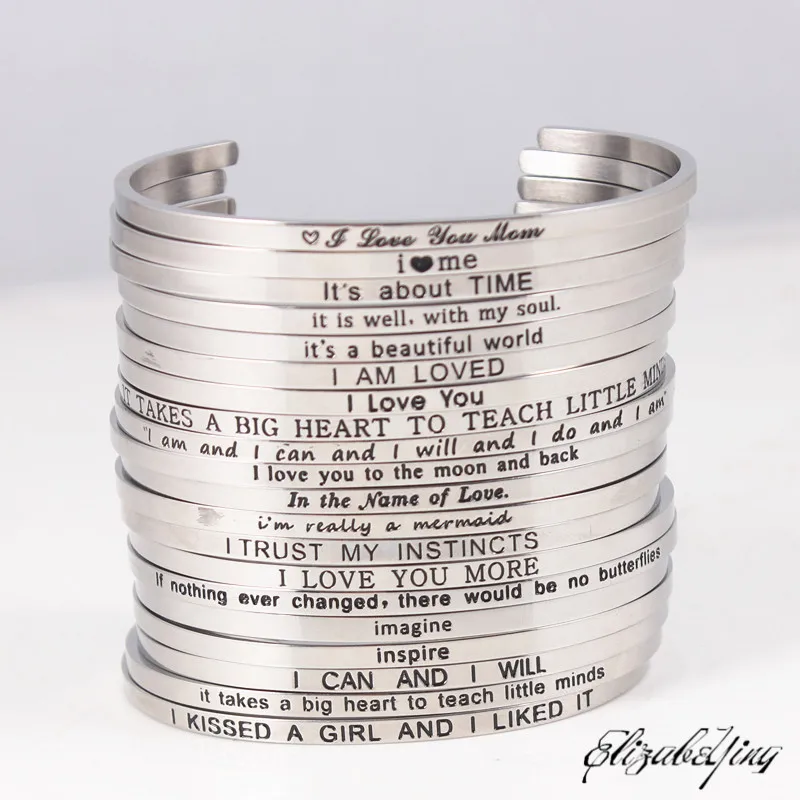 Вдохновляющие браслеты на заказ браслет из нержавеющей стали 316 индивидуальные