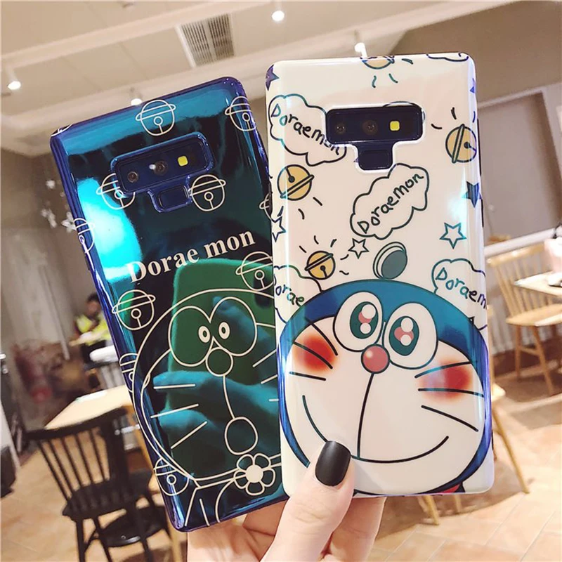 Симпатичные мягкие чехлы YHBBCASES Doraemon для Samsung Galaxy S10 Plus S8 S9 Note 10 8 9 блестящий чехол