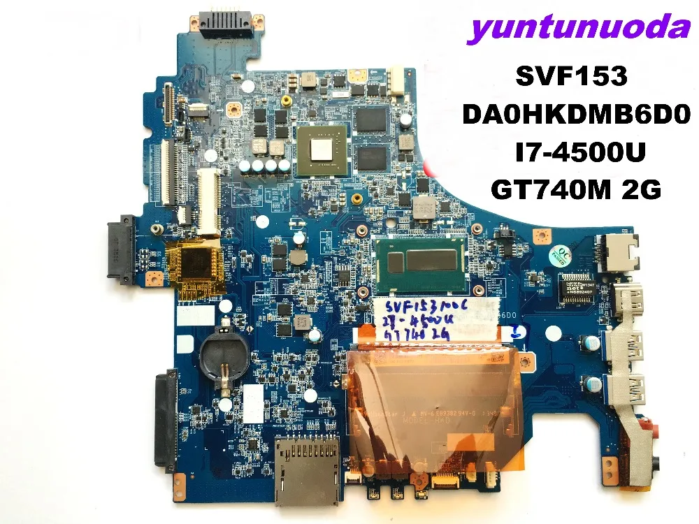 Оригинальная материнская плата SVF153 для DA0HKDMB6D0 2G протестирована хорошо