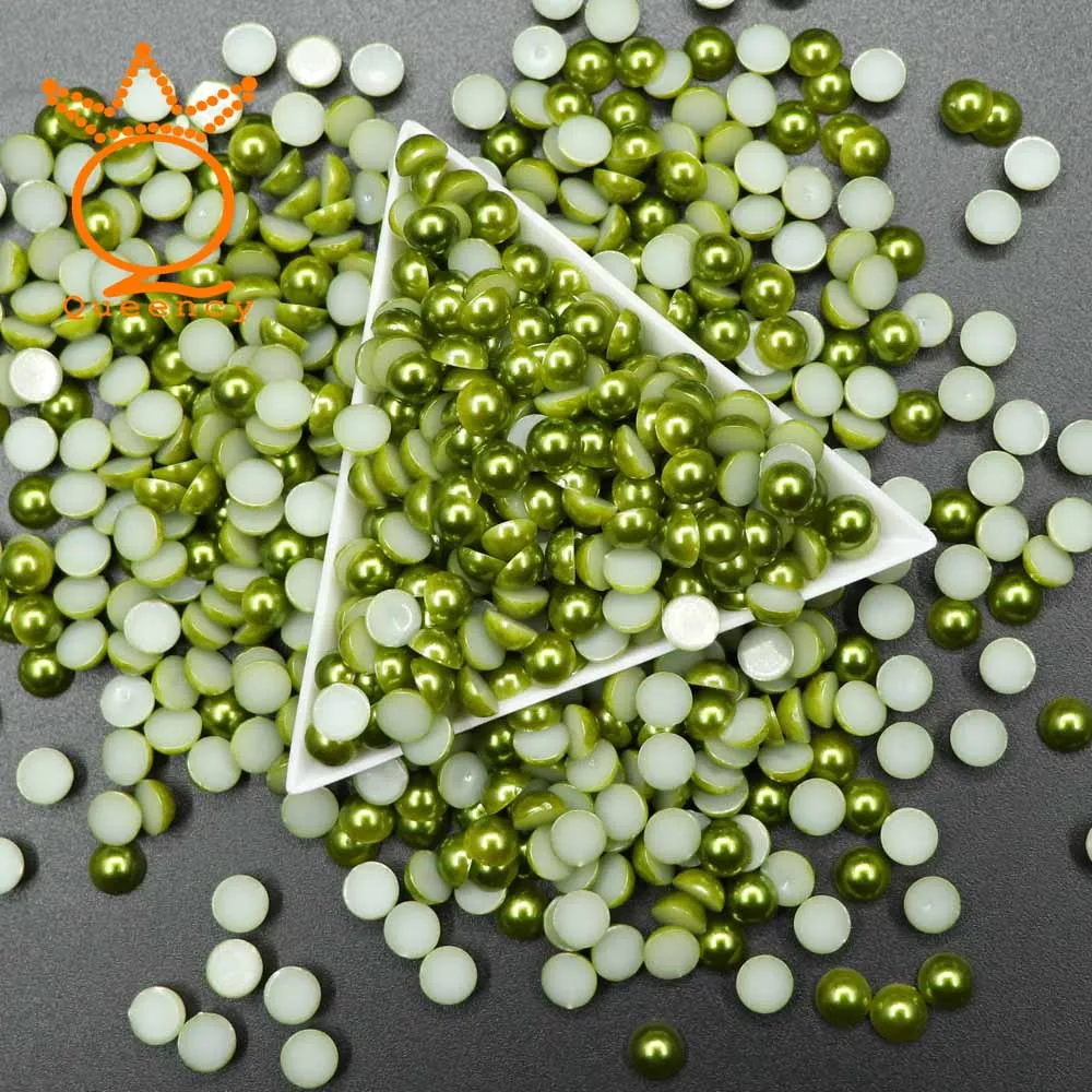 2.5mm 2000PCS 2,5 мм имитация-имитация жемчуга, для плетения браслетов, дизайн ногтей маникюр многоцветный акриловые бусины 2000 шт./пакет ногтей жемчуг бриллианты гель для ногтей, аксессуары - Цвет: 2.5mm 2000PCS