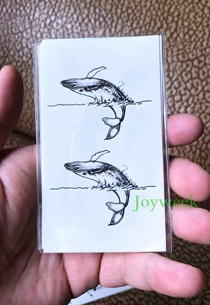 Водонепроницаемые временные тату наклейки КИТ на уровне моря флэш-тату