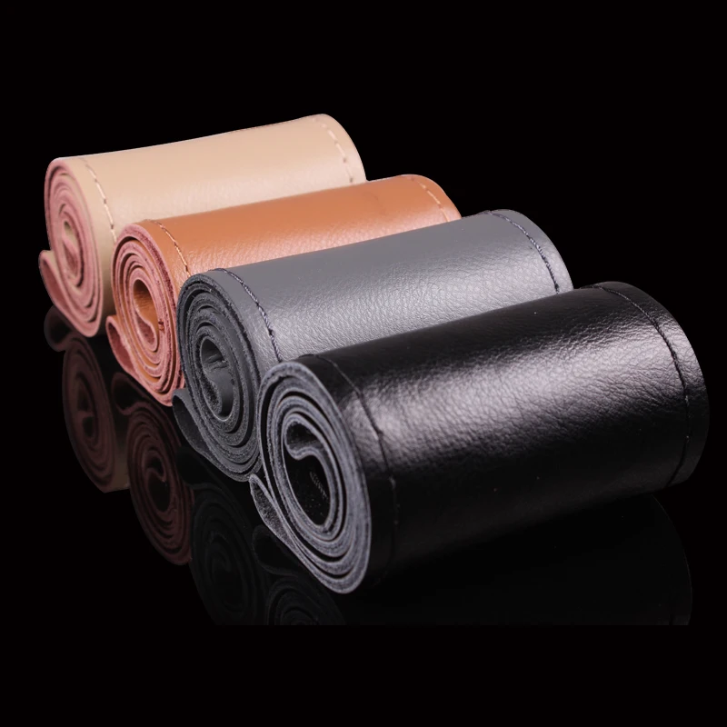 2020 Новый универсальный чехол рулевого колеса автомобиля из натуральной кожи