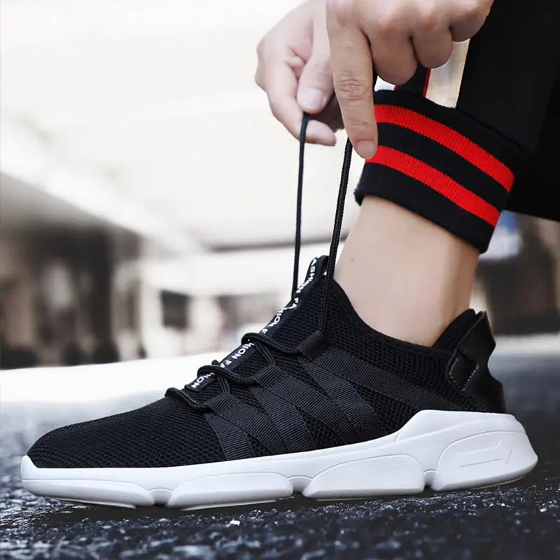 Мужская обувь для бега летняя дышащая сетчатая мужская легкие мужские кроссовки