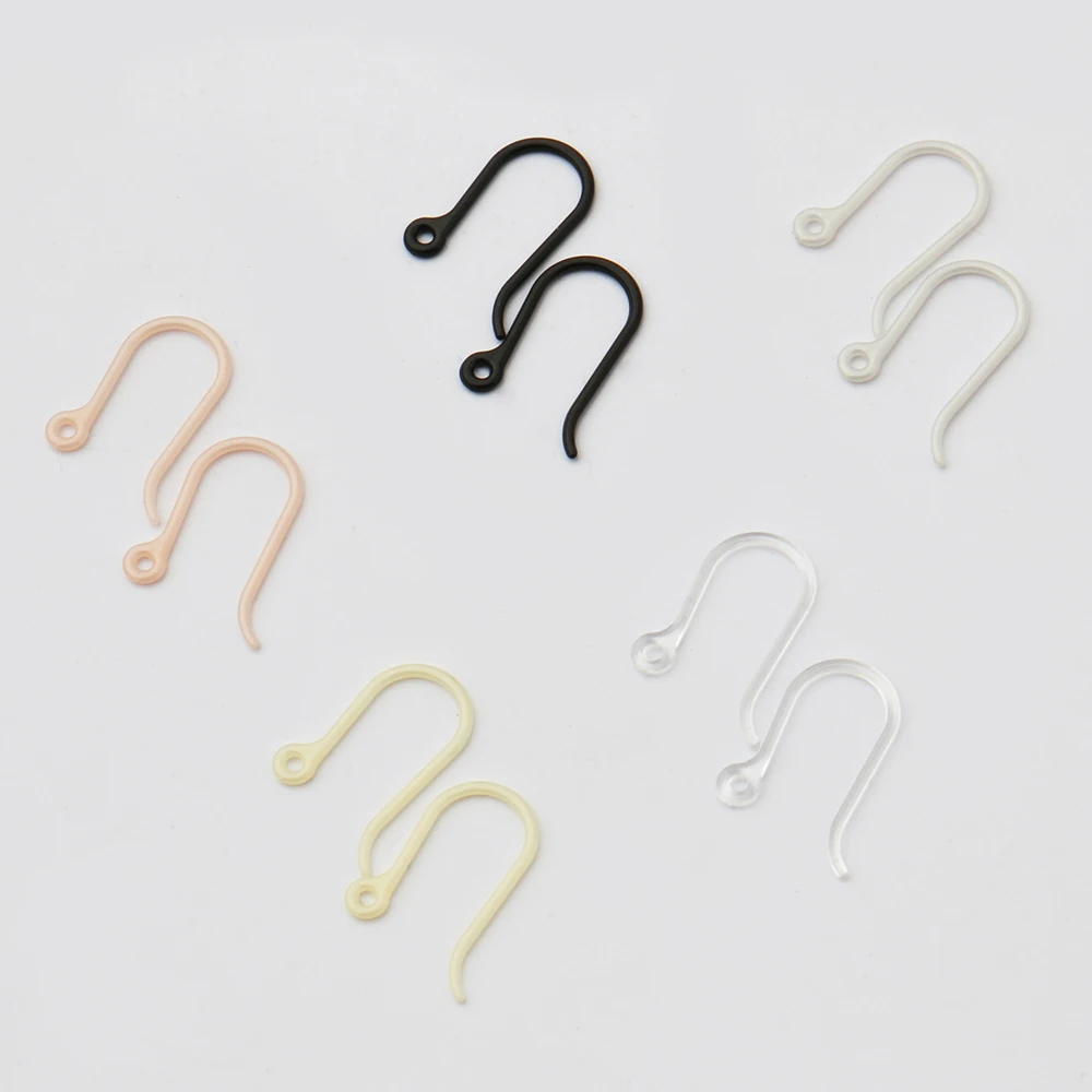 50pcs 2019 Women's Earrings 5 colors Environmentally Friendlyl 7*11MM Plastic Easy Ear Hook Accessories Jewelry