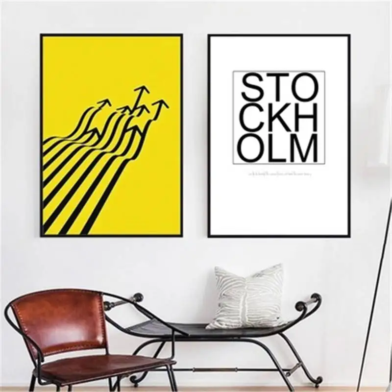 Nordic wall art painting English letters creative canvas posters and prints pictures for living room frameless home decor | Дом и сад