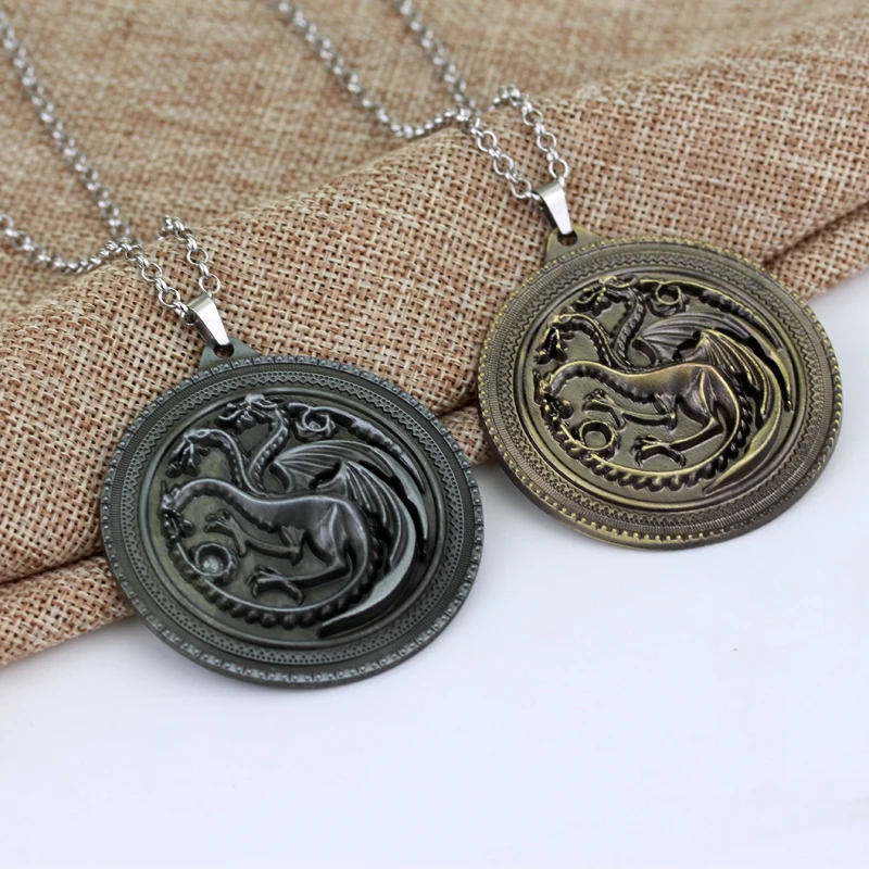 Новые стили Игра престолов Цепочки и ожерелья Семья Crest Кастерли Рок дом Старков