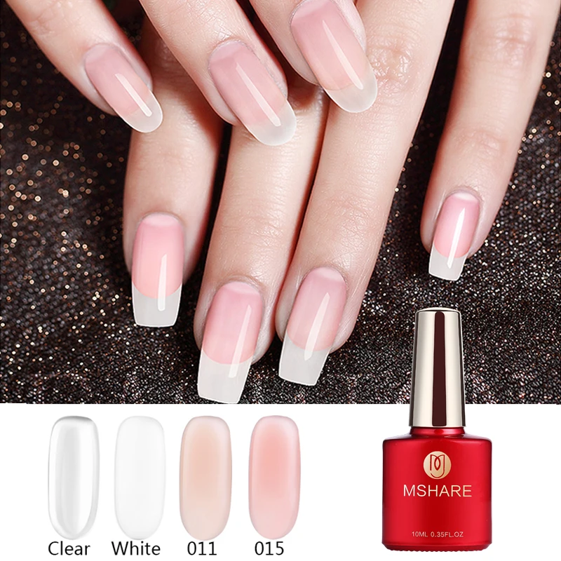 MSHARE УФ СТРОИТЕЛЬ гель Обнаженная прозрачная коричневая бутылка быстрое
