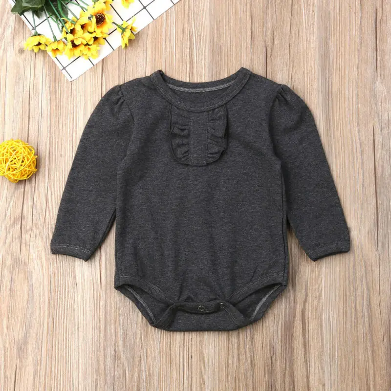 3PCS Newborn Infant Baby Girl Clothes Romper Long Sleeve Jumpsuit Autumn Outfit 0-18M | Мать и ребенок