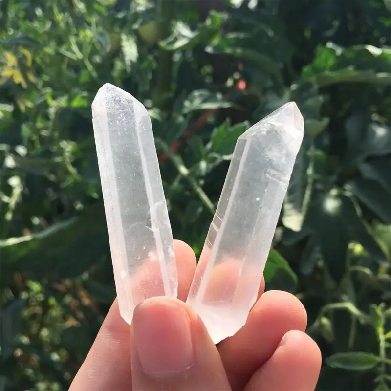 АА + 6 шт прозрачный натуральный Lemurian семена кварца кристаллические точки образец