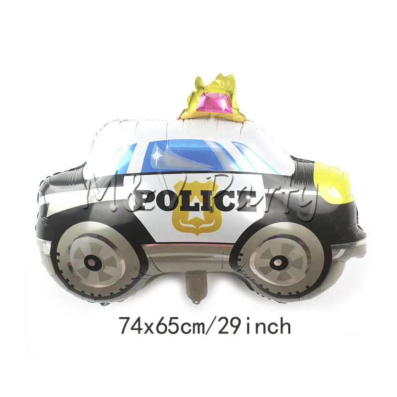Police Car M&V Creative Cartoon Cars Theme Birthday Party Disposable Tableware Set Plate Cup Napinks Baby Shower Party Supplies Decorations - Цвет: Police Car
