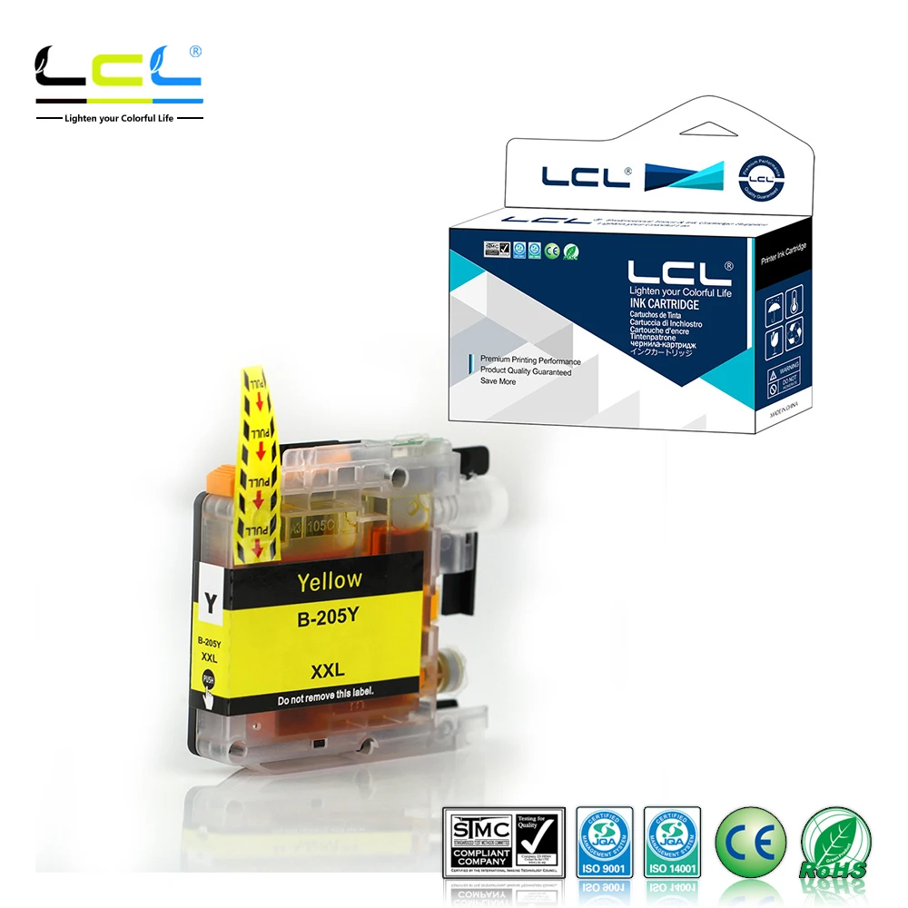 

Чернильный картридж LCL LC205 LC2053PKS LC205C LC205M LC205Y XXL (1 упаковка C/M/Y), совместим с Brother MFC-J4320DW/J4420DW/J4620DW