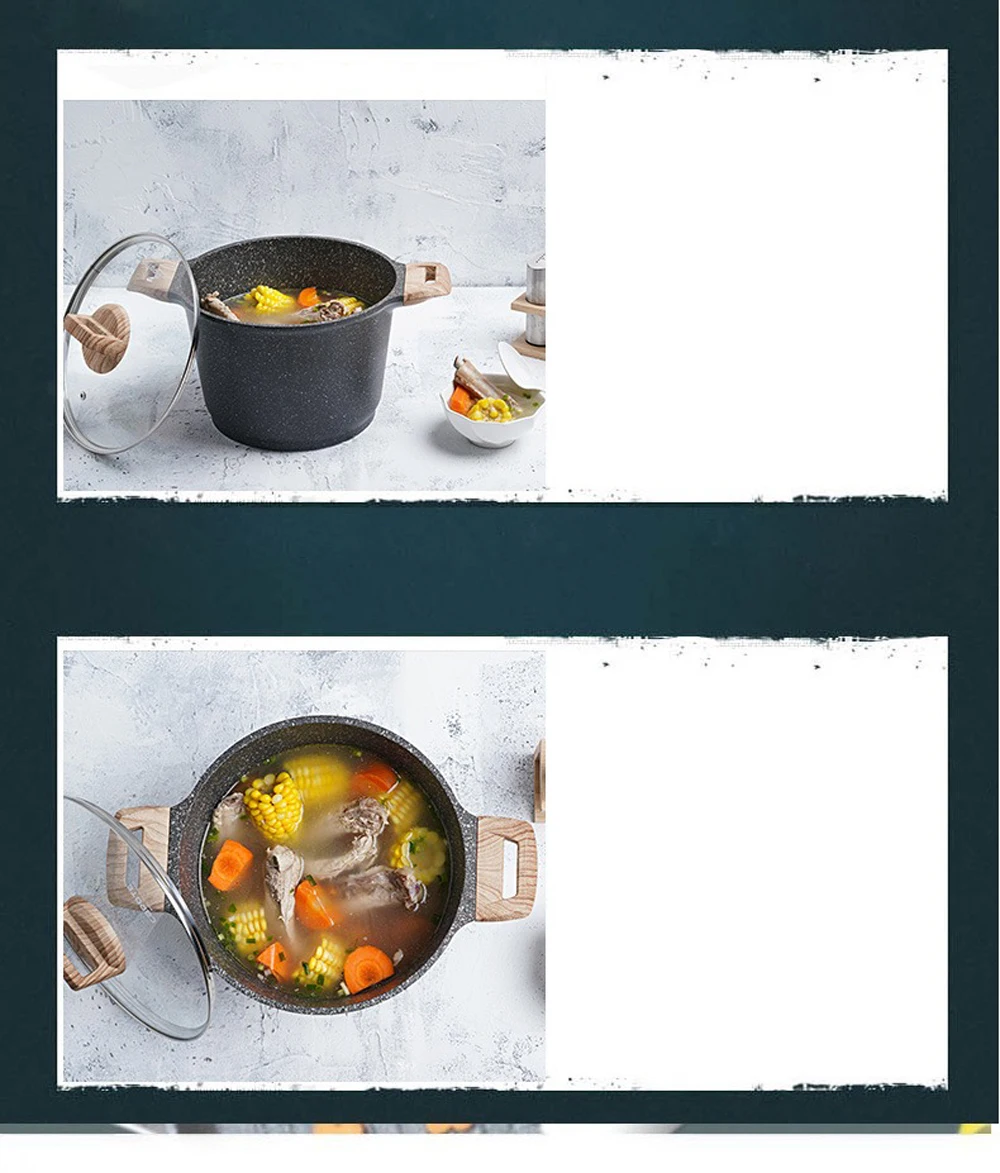 Суповый горшок антипригарный отпариватель Ramen Home Simmering Pots большая емкость Broth мультяшная чашка TG205