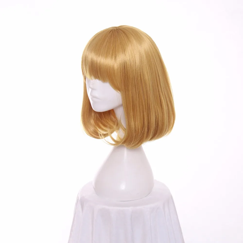 Ccutoo 14 &quotженские золотистые короткие синтетические прически плоские челки Bobo