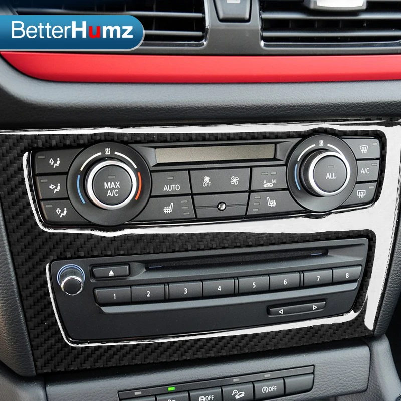 

3D Carbon Fiber Car CD Control Panel Stickers CD Panel Frame Decorations Refit For BMW E84 X1 2011-2015 Interior Car Accessories