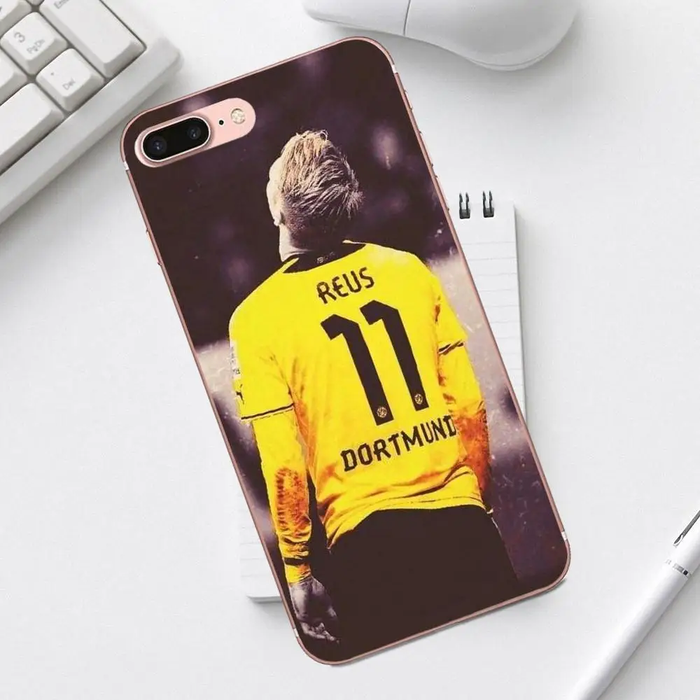 Qdowpz Marco Reus для iPhone 4 4S 5 5C SE 6 6S 7 8 Plus X XS Max XR Galaxy A3 A5 J1 J3 J5 J7 2017 Мягкий ТПУ индивидуальный