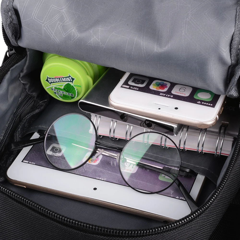 Новая модная светящаяся повседневная мужская нагрудная сумка USB Детская через