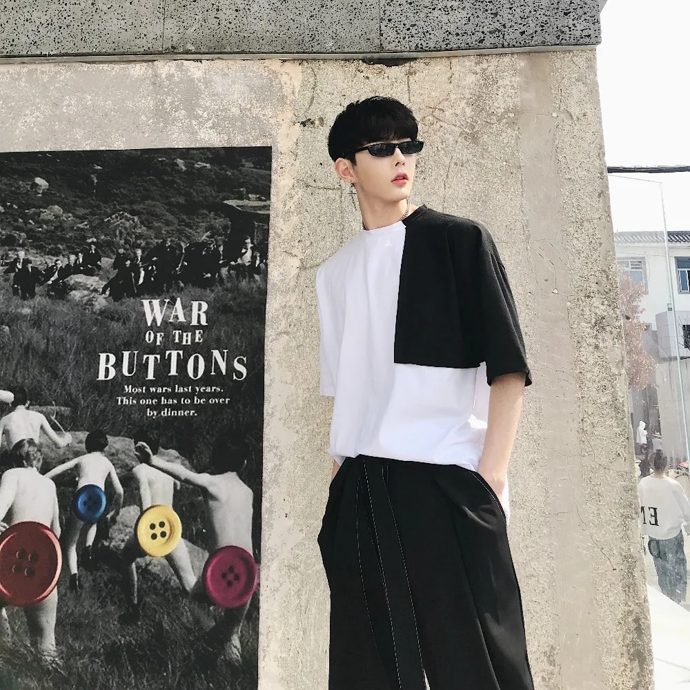 Футболка мужская с круглым вырезом брендовая однотонная Базовая рубашка