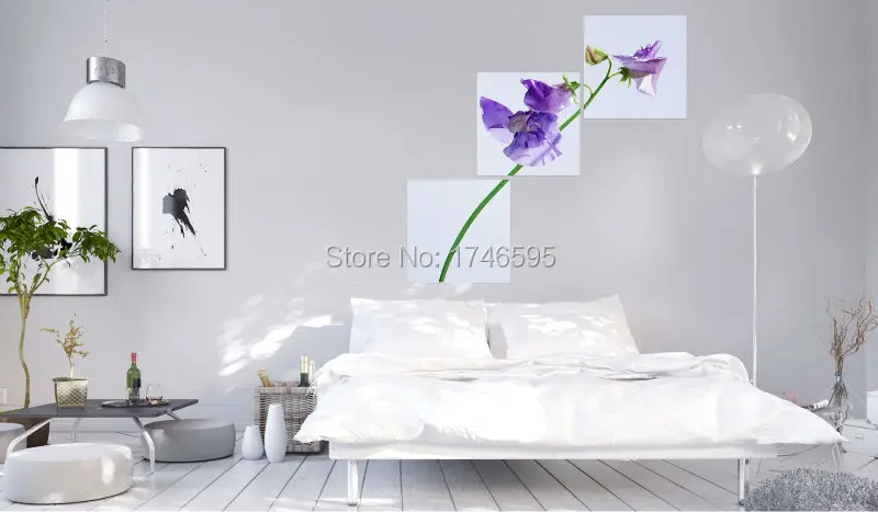 3 шт. Большие размеры бледно-лиловый фаленопсис Бабочки Орхидеи цветок стены