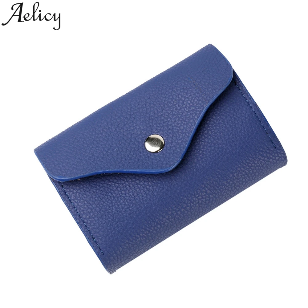 Aelicy Мужской Женский Повседневный винтажный короткий кошелек сумочка кожаный для