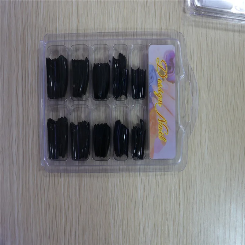 Накладные ногти оптом 100 штук пластиковых коробок французский кусок ложных