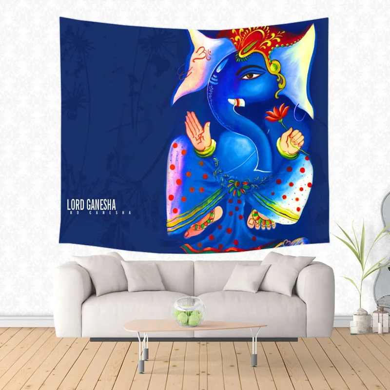 Настенный Коврик Ganesha Of Hinduism Lord подвесная Гобеленовая кровать коврик для йоги