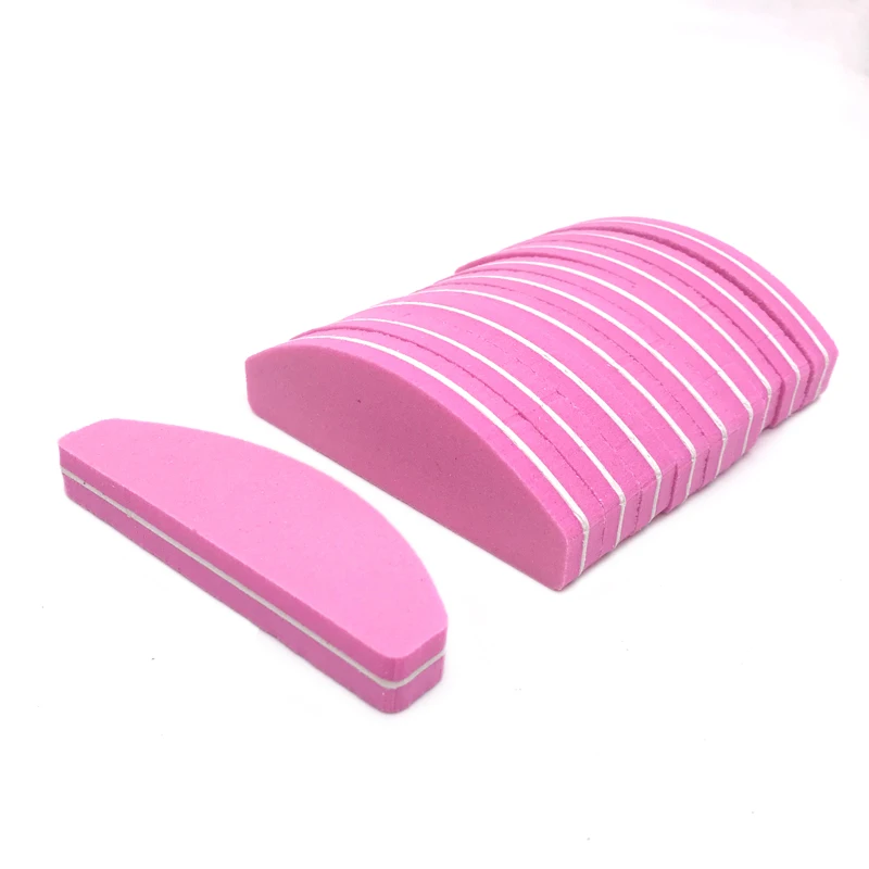 Pink 10 шт./упак. 100/180 Грит Пилочки для ногтей моющиеся Двусторонняя пилочка для ногтей доски наждака буферный файлы салона, инструменты для маникюра, сделано в Китае - Цвет: Pink