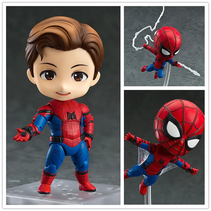 Аниме Marvel Мстители Человек паук Nendoroid 781 милая фигурка человека паука Kawaii 10 см