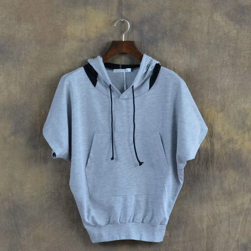 2017 новые осенние свободные водолазки с коротким рукавом мужские толстовки и
