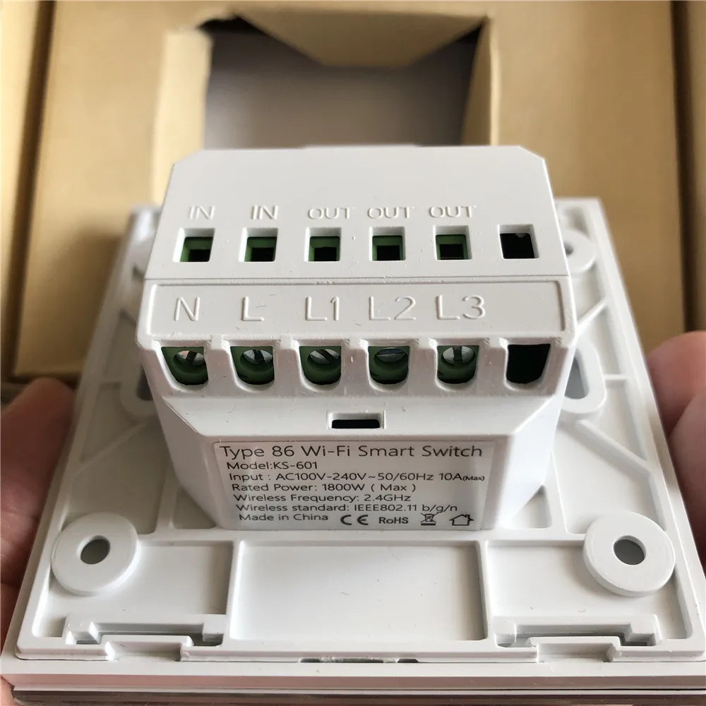 Настенный светильник ключатель света Rillpac KS-601 евро 86 стилей Wi-Fi беспроводное