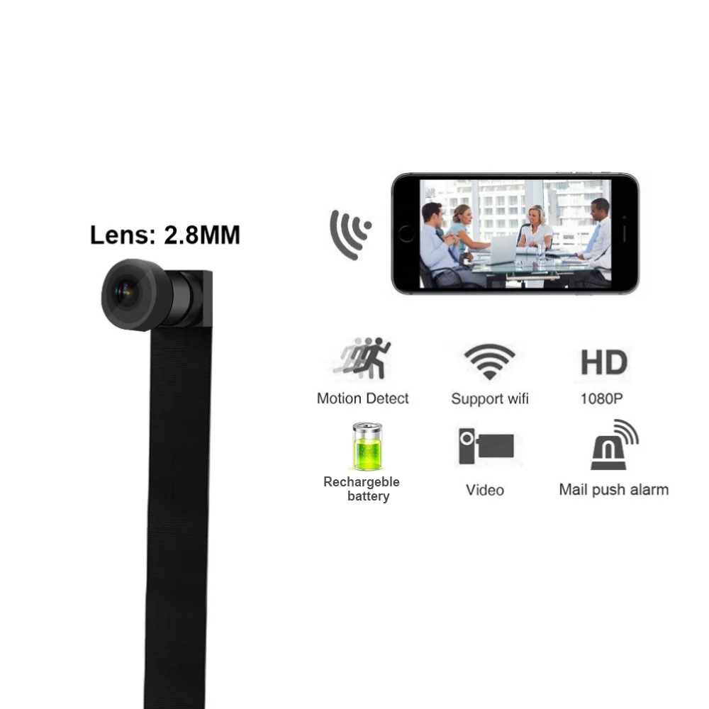 Мини Wifi Cam 1080 P видеокамера мини камера видеонаблюдения ночного видения 2,4G RF Инфракрасный пульт ДУ DIY камера