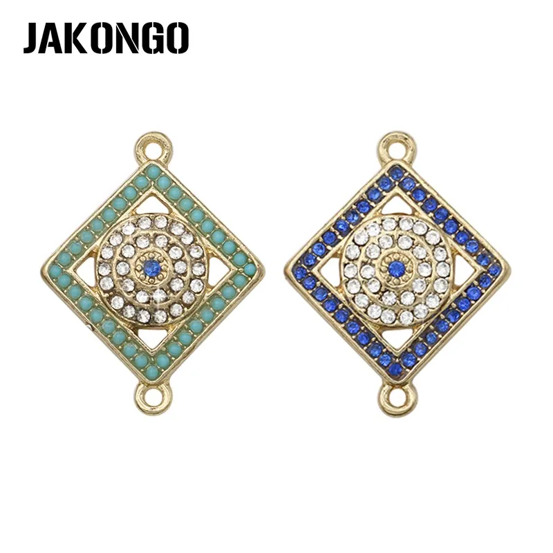 JAKONGO Золото Цвет Кристалл Rhinestone Evil Blue Eye разъемы для изготовления ювелирных