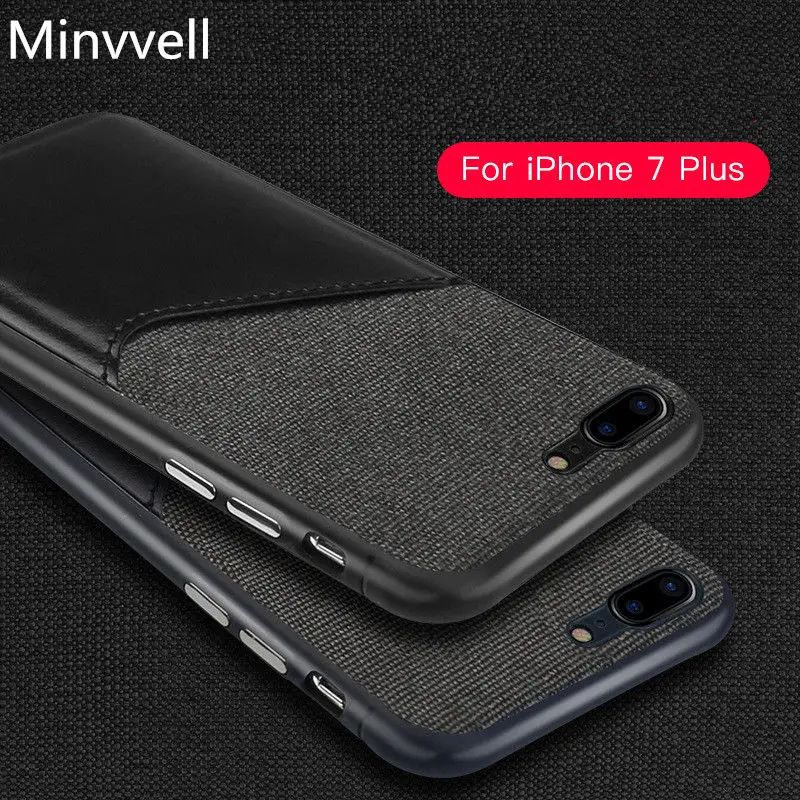 Роскошный чехол с отделением для карт iPhone 7 plus 8 из искусственной кожи Жесткий