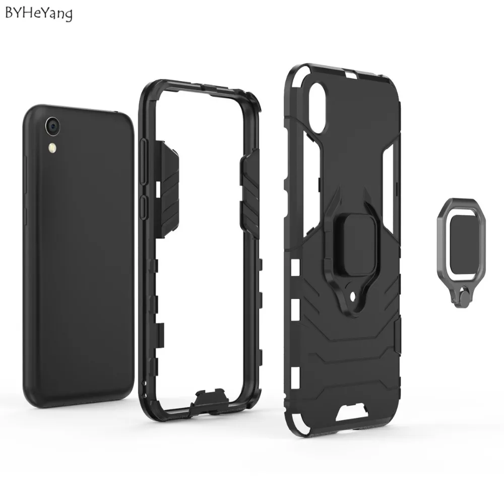 Для huawei Y5 чехол Y5() противоударный металлический палец кольцо держатель стенд гибридный жесткий чехол TPU бампер для huawei Y 5 сумки