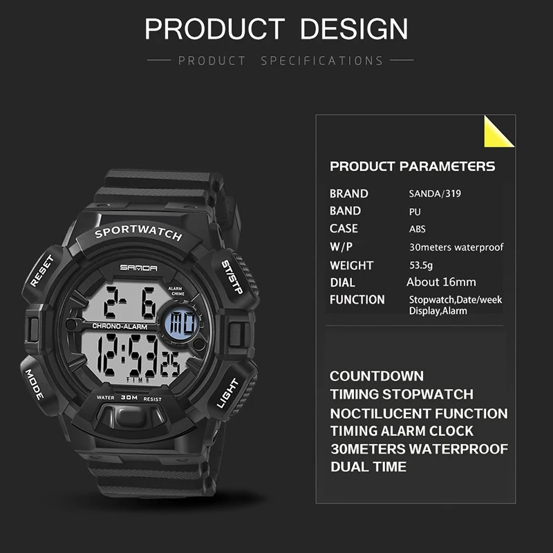 Мужские спортивные часы S-SHOCK военные модные наручные для дайвинга мужские