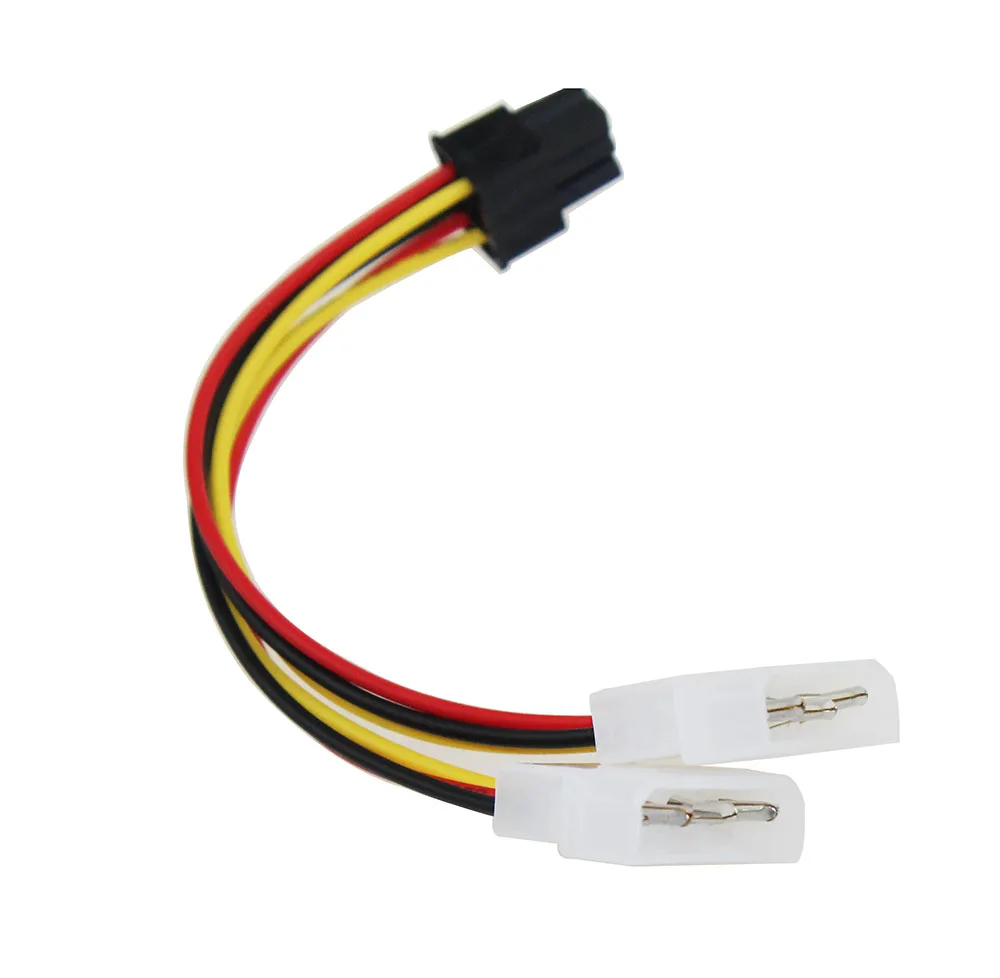 10 шт. адаптер питания PCI E 6Pin мама к Molex 4pin x2 сплиттер видеокарта Express удлинительные