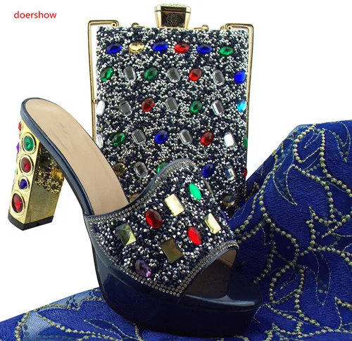 

doershow Matching Italian Shoe and Bag Set African Matching Shoes and Bags Italian In Women Nigerian Shoes and Matching SBL1-21