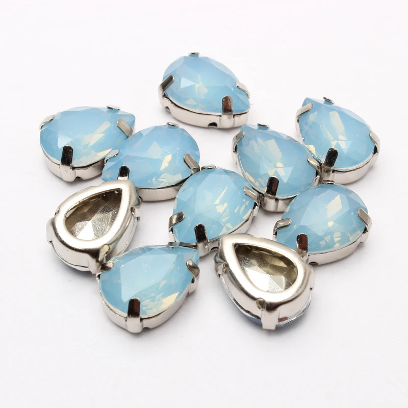 13X18MM Water drop Mix color Sew on Resin Stones Opal Rhinestones For Garment DIY Free Shipping | Дом и сад