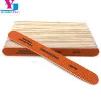 100 pcs professional nail file 120180 strong wood sanding files manicure cuticle remover buffer nail poligh lime per unghie new