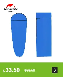 Naturehike открытый кемпинг хлопок спальный мешок Сверхлегкий портативный водонепроницаемый мумия сплайсинга один ленивый мешок