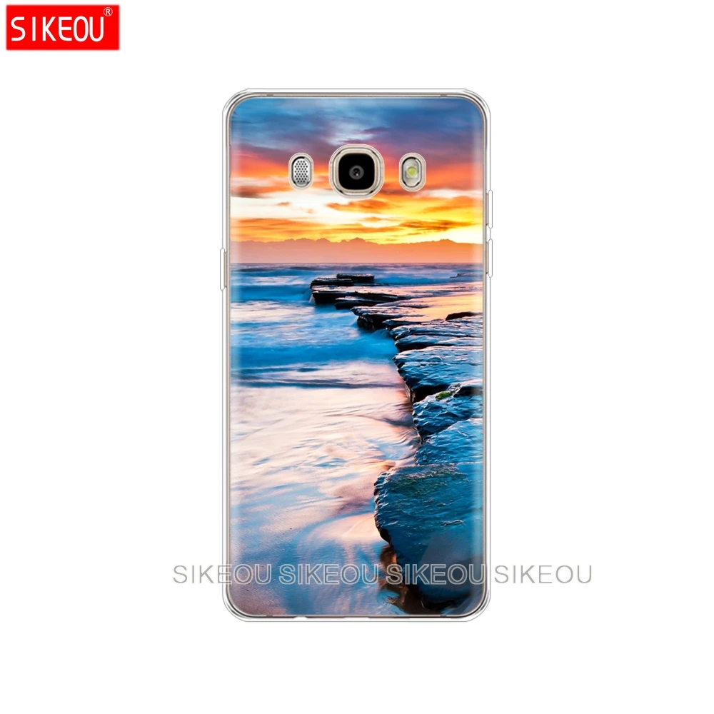 Силиконовый чехол для телефона Samsung Galaxy J1 J2 J3 J5 J7 MINI 2016 2015 prime Neverland Ocean Sea Wave|Бамперы|