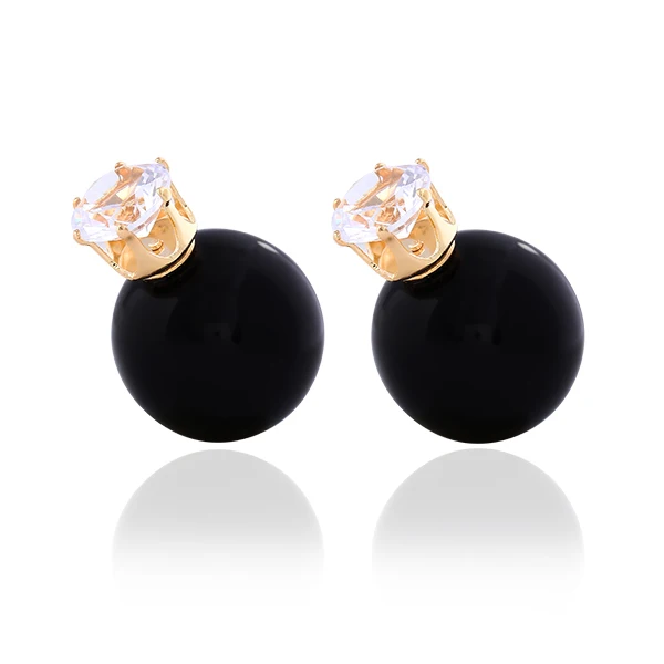 Женские серьги гвоздики с большим шариком 19 цветов|jewelry organizer earrings|earrings topazearrings owl |
