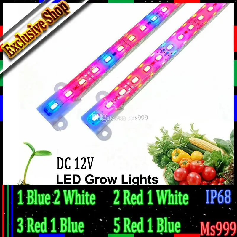 50 шт./лот светодиодные светильники для выращивания лампы SMD5630 DC 12 В 0 5 м/9 Вт